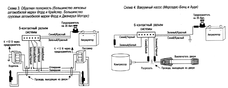 Схема подключения замков дверей
